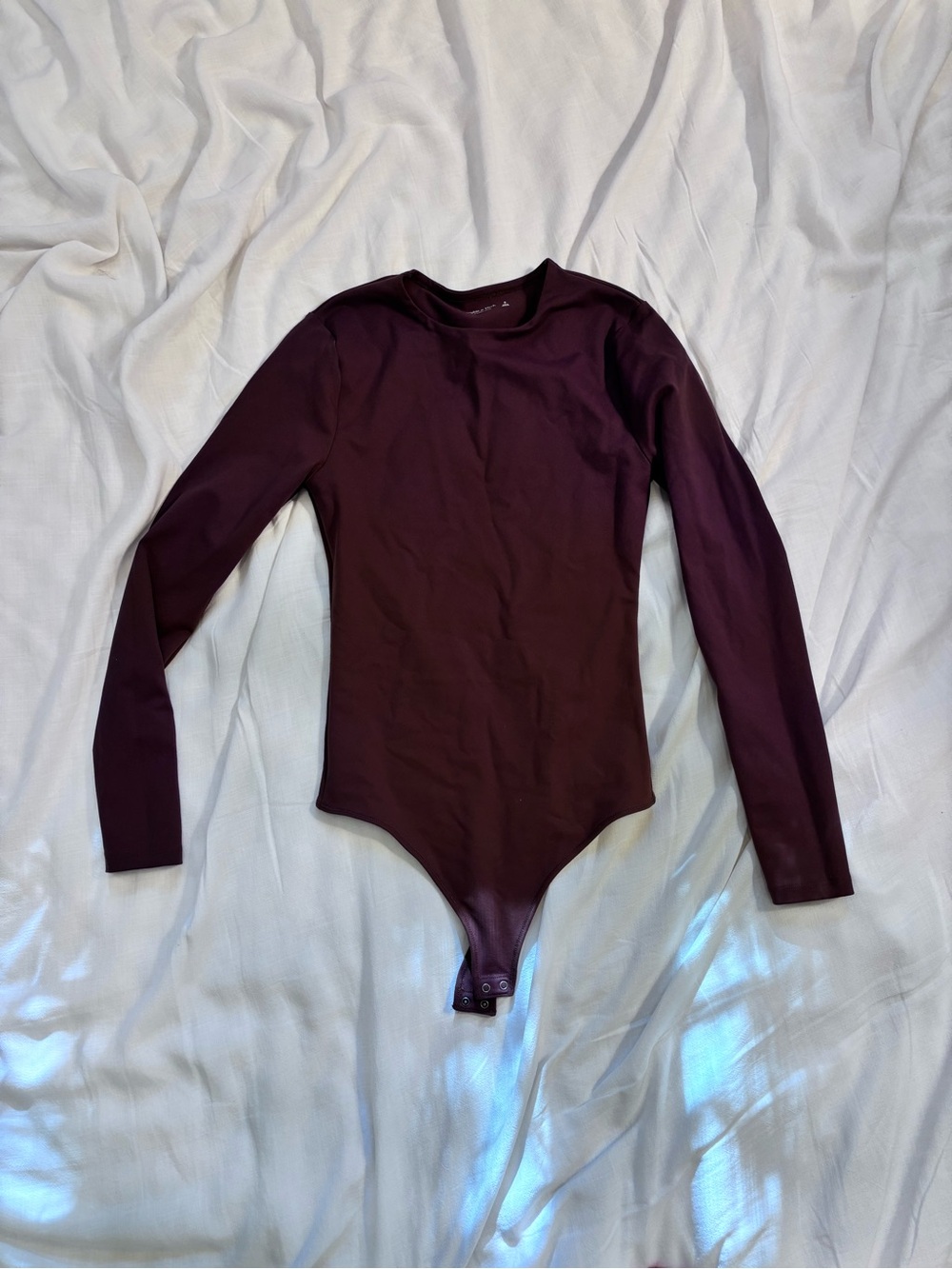 Abercrombie Long Sleeve One-Piece Bodysuit in brown
